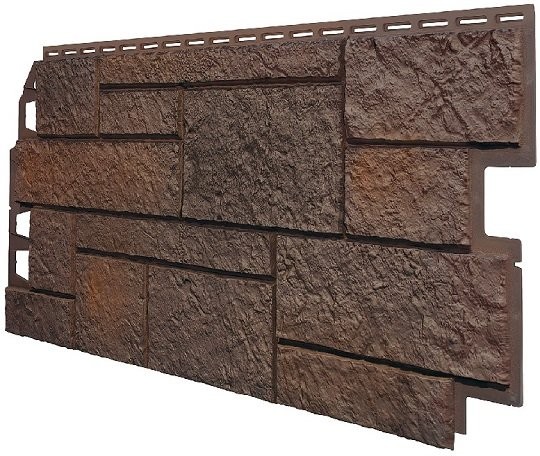 Фасадная панель VOX Sandstone (Сандстоун) в темно-коричневом цвете купить в Луганске