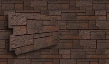 Фасадная панель VOX Sandstone (Сандстоун) в темно-коричневом цвете