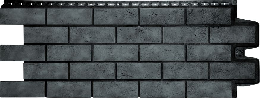 Фасадная панель Grand Line, Состаренный кирпич Design Plus, Антрацит с черным швом купить в Луганске