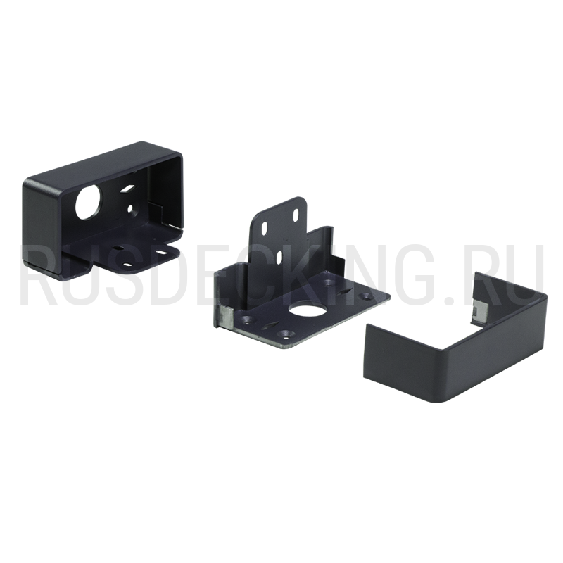 Комплект крепления перил прямое RusDecking Unodeck Графит купить в Луганске