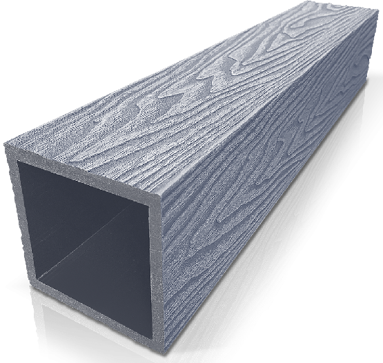 Столб ДПК 3D GardenParkett с древесной текстурой Серого цвета купить в Луганске