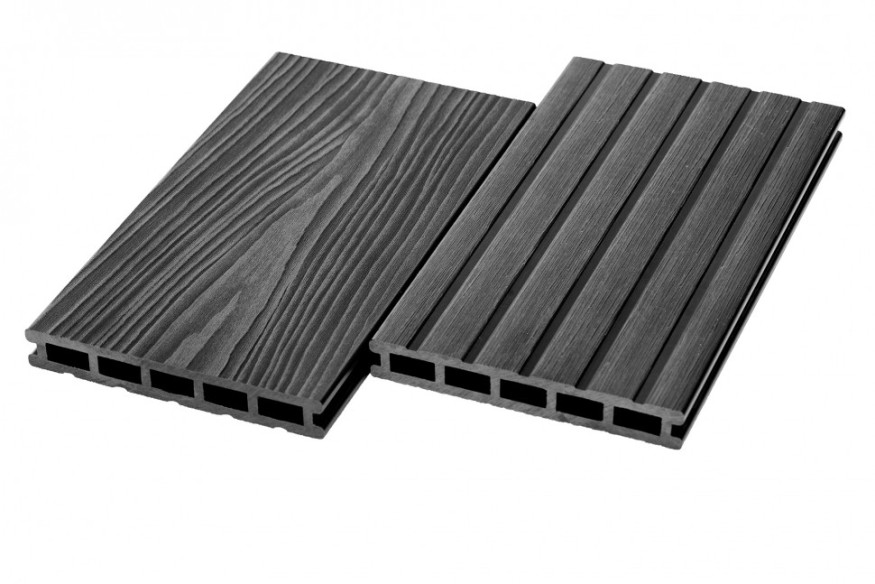 Террасная доска из ДПК RusDecking Unodeck Mogano - Цвет графит купить в Луганске
