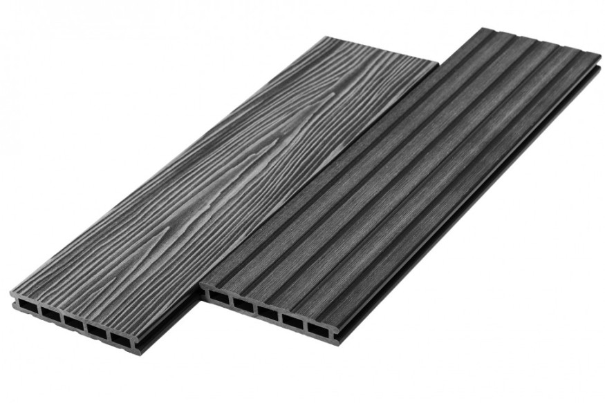 Террасная доска из ДПК RusDecking Unodeck Mogano - Цвет графит купить в Луганске