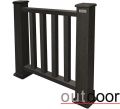 Ограждение из ДПК Outdoor Classic 3D STORM черного цвета купить в Луганске