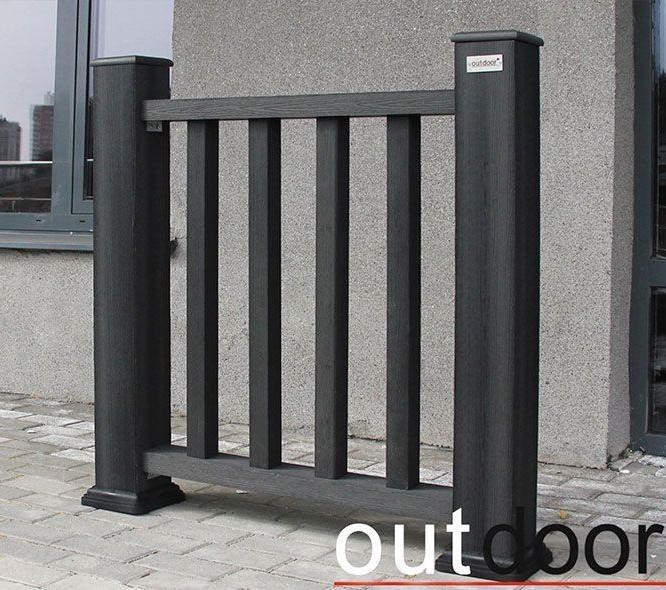 Ограждение из ДПК Outdoor Classic 3D STORM черного цвета купить в Луганске