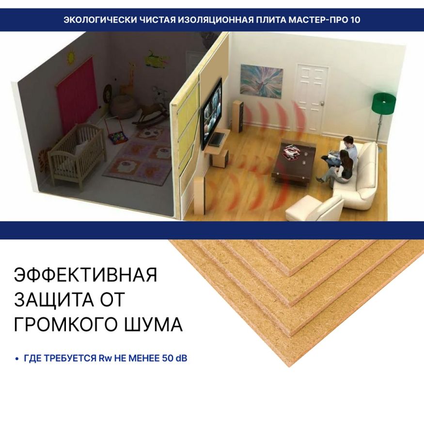 Хвойная звукоизоляция для гипсокартона #ЖИВИГРОМЧЕ! 800x600x12 мм (3,84 м²). купить в Луганске