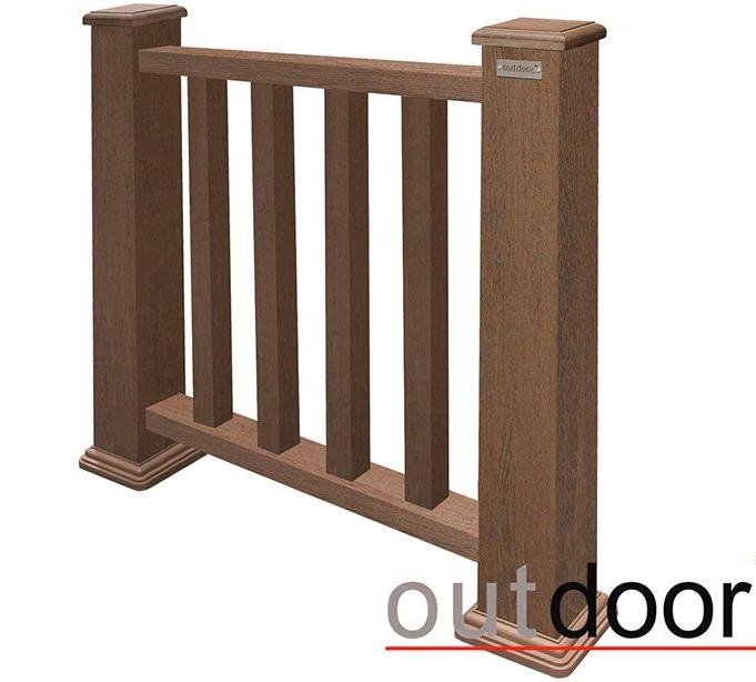 Ограждение из ДПК Outdoor Classic 3D STORM в коричневом миксе. купить в Луганске