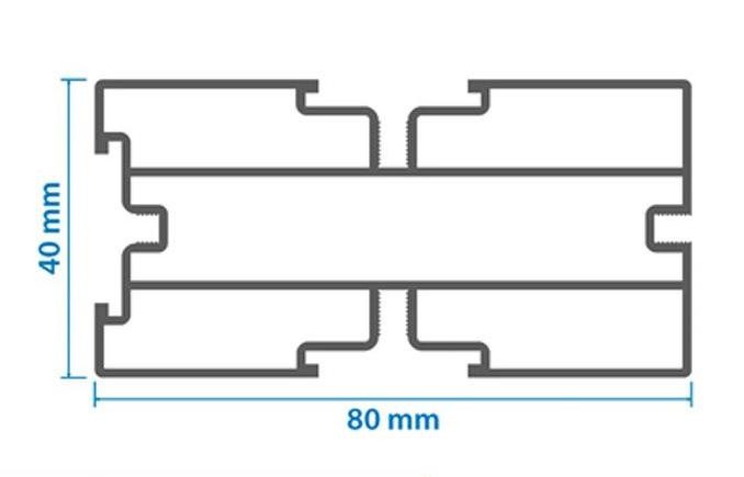 Алюминиевая лага KRONEX 80x40x3000 мм конструктивная купить в Луганске