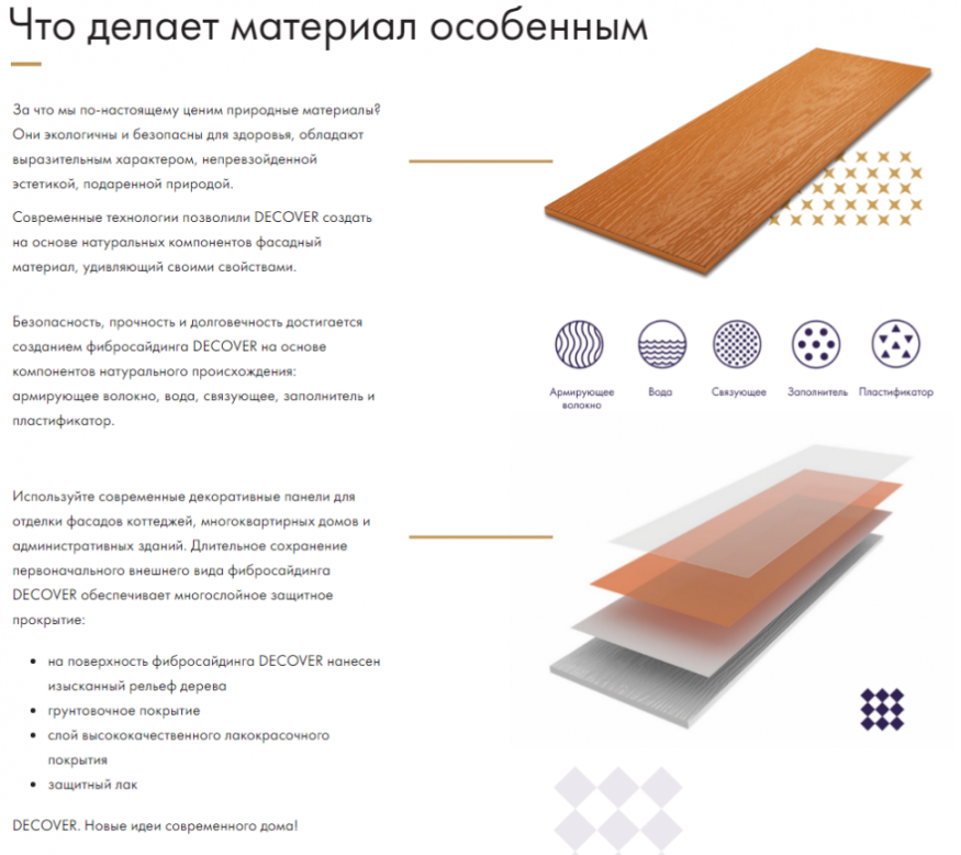 Фибросайдинг DECOVER 3600 x 190 x 8 мм оливкового цвета купить в Луганске