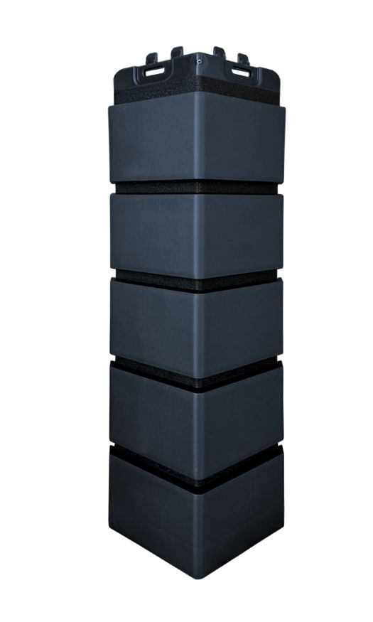 Угол наружный Grand Line, Клинкерный кирпич Design, Графит, шов RAL 9005 купить в Луганске