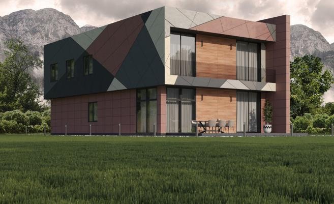 Фиброцементные панели Roofas COLOR Line Красный купить в Луганске