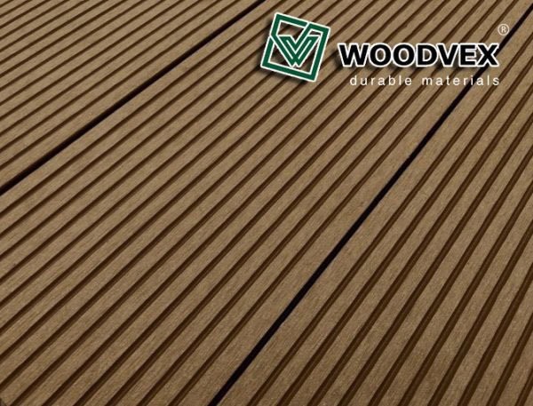 Террасная доска WOODVEX Select из ДПК темно-коричневого цвета купить в Луганске