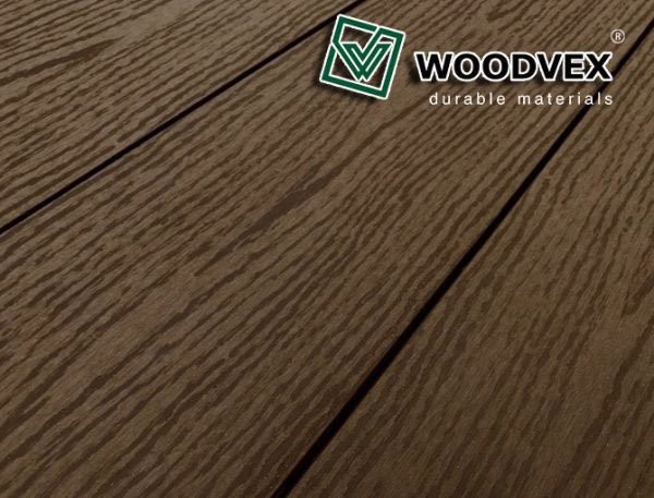 Террасная доска WOODVEX Select из ДПК темно-коричневого цвета купить в Луганске